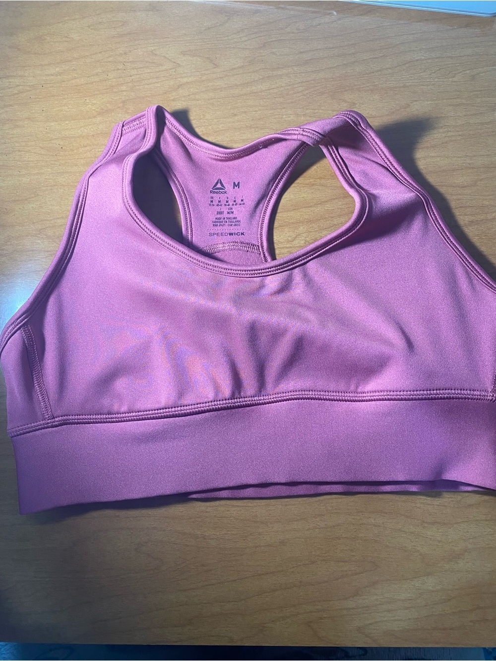 Reebok Pink Racerback Speedwick Sports Bra